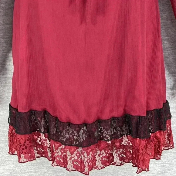 Rancho Estancia NWT Womens S Oversized Dress Sheer Lace Bell Sleeves Lined Boho - Picture 11 of 16